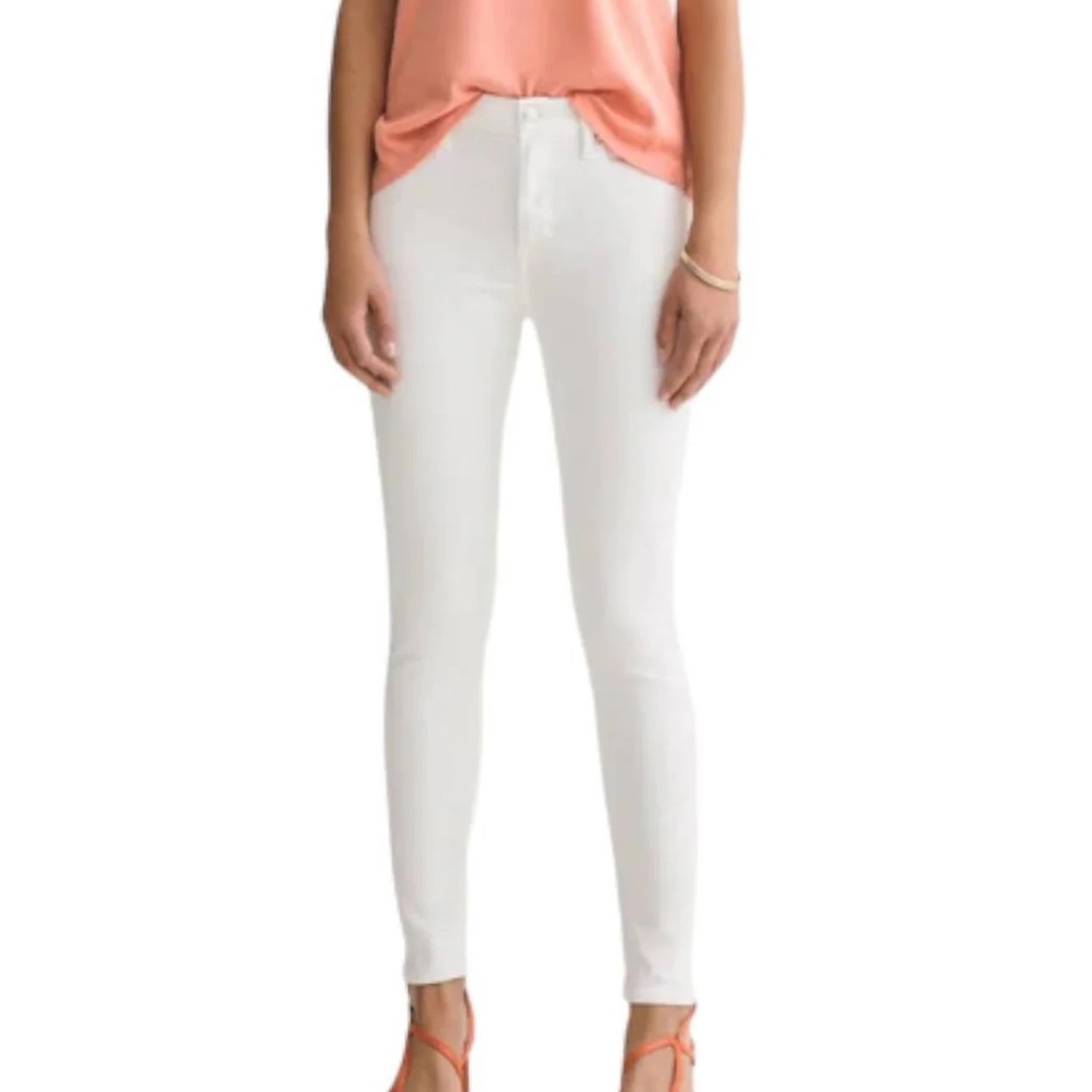 Agolde Sophie Mid Rise White Phantom Ankle Jeans 27 NWT